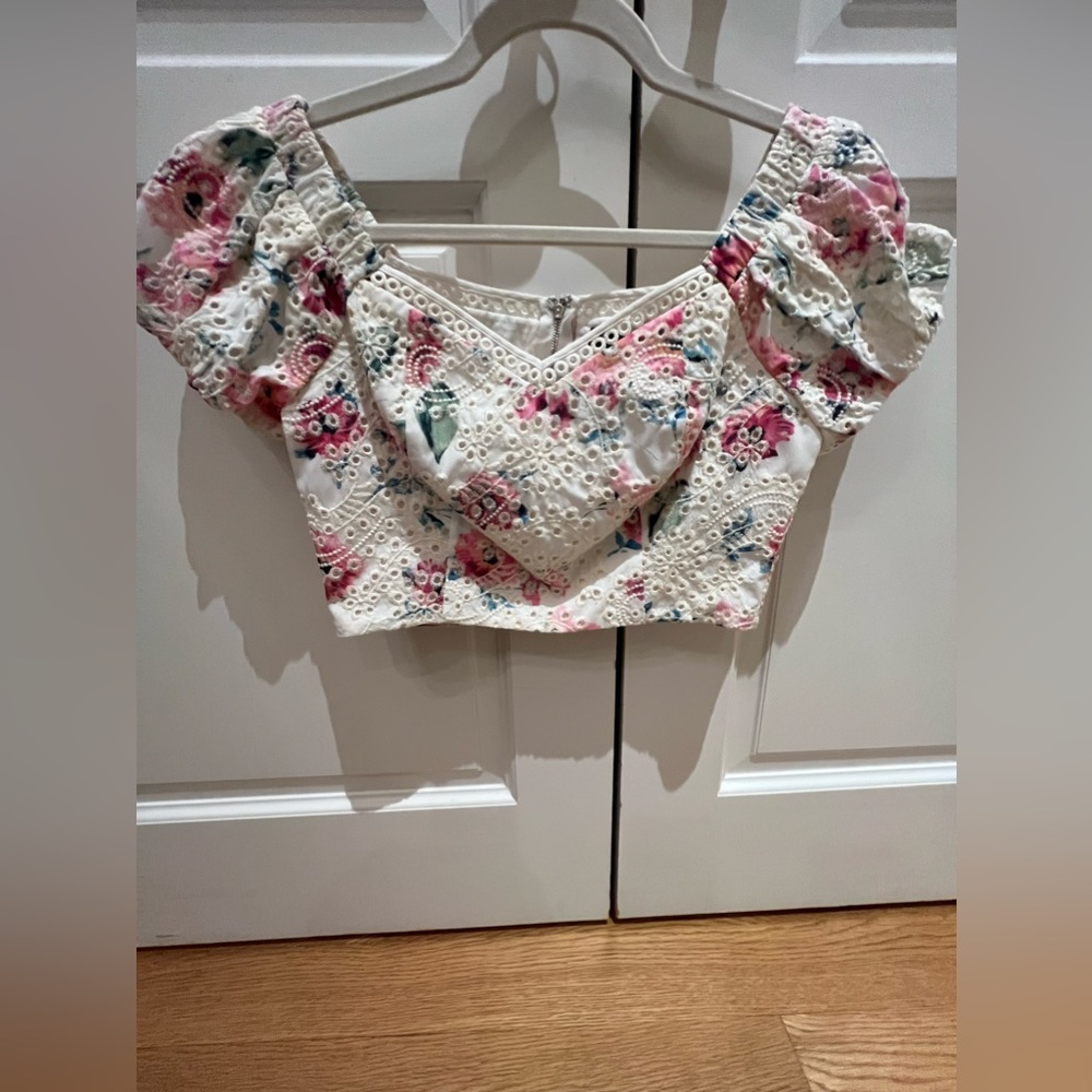 Ina Floral Eyelet Top